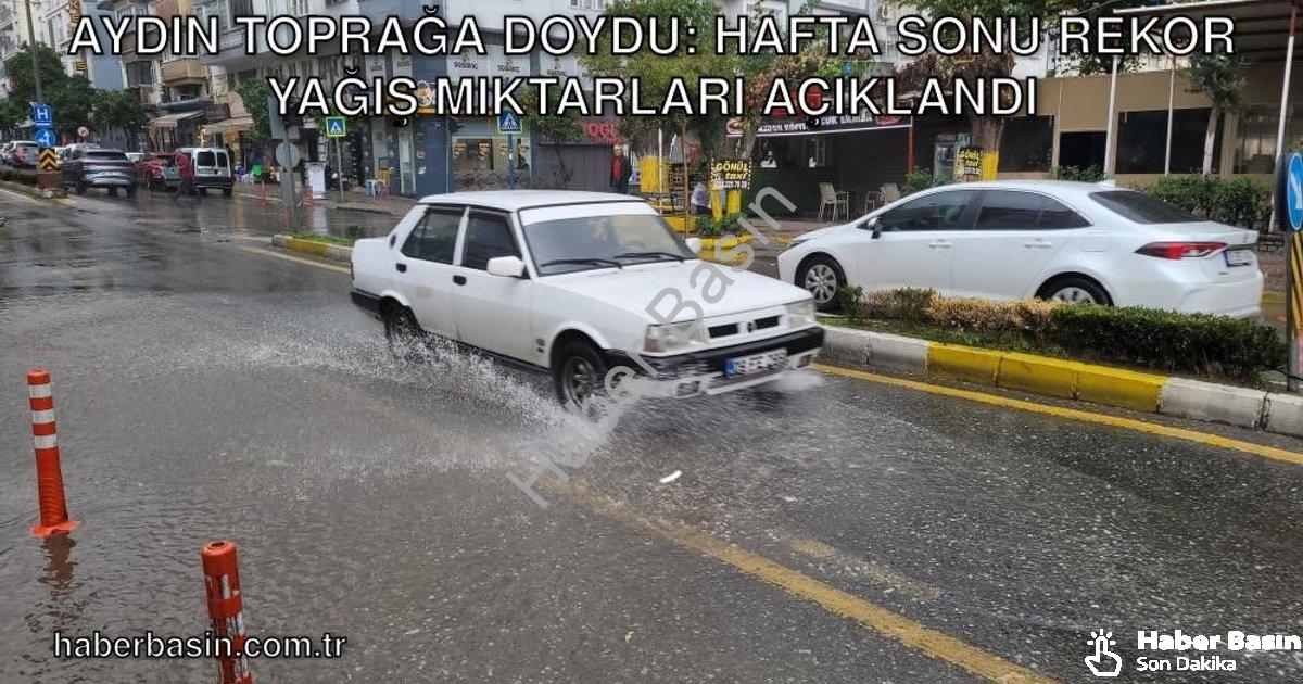 "Aydın Toprağa Doydu: Hafta Sonu Rekor Yağış Miktarları Açıklandı" başlıklı haber için fotorealistik