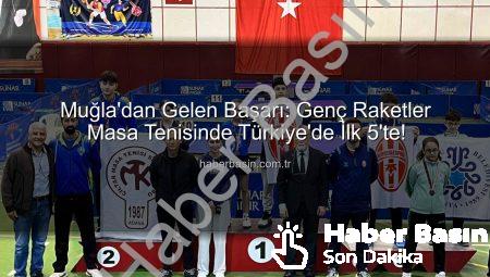Muğla’dan Gelen Başarı: Genç Raketler Masa Tenisinde Türkiye’de İlk 5’te!