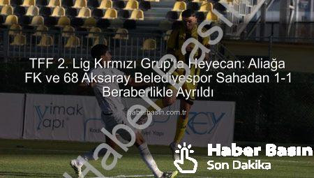 TFF 2. Lig Kırmızı Grup’ta Heyecan: Aliağa FK ve 68 Aksaray Belediyespor Sahadan 1-1 Beraberlikle Ayrıldı