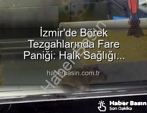 İzmir börekçi skandalı - İzmir'de Börek Tezgahlarında Fare Paniği: Halk Sağlığı Tehlikeye Girdi, İşletme Mühürlendi!
