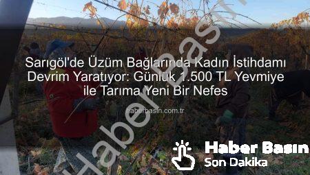 Sarıgöl’de Üzüm Bağlarında Kadın İstihdamı Devrim Yaratıyor: Günlük 1.500 TL Yevmiye ile Tarıma Yeni Bir Nefes