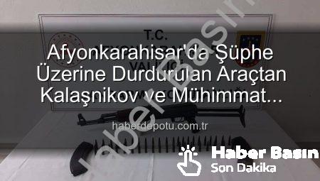 Afyonkarahisar’da Şok Eden Operasyon: Durdurulan Araçtan Kalaşnikov ve Cephane Çıktı!
